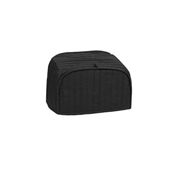 RITZ Polyester // Cotton Quilted Two Slice Toaster Appliance Cover Machine Washable Dust and Fingerprint Protection Black
